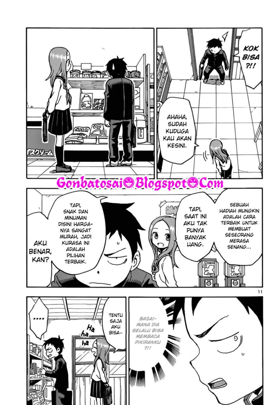 Karakai Jouzu no Takagi-san Chapter 70 Bahasa Indonesia