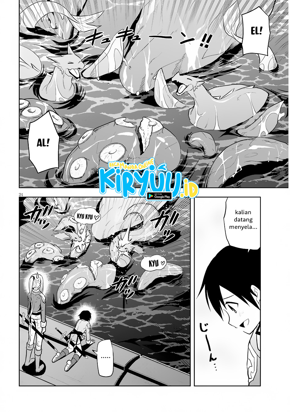 Maseki Gurume: Mamono no Chikara o Tabete Ore wa Saikyou! Chapter 35 Bahasa Indonesia