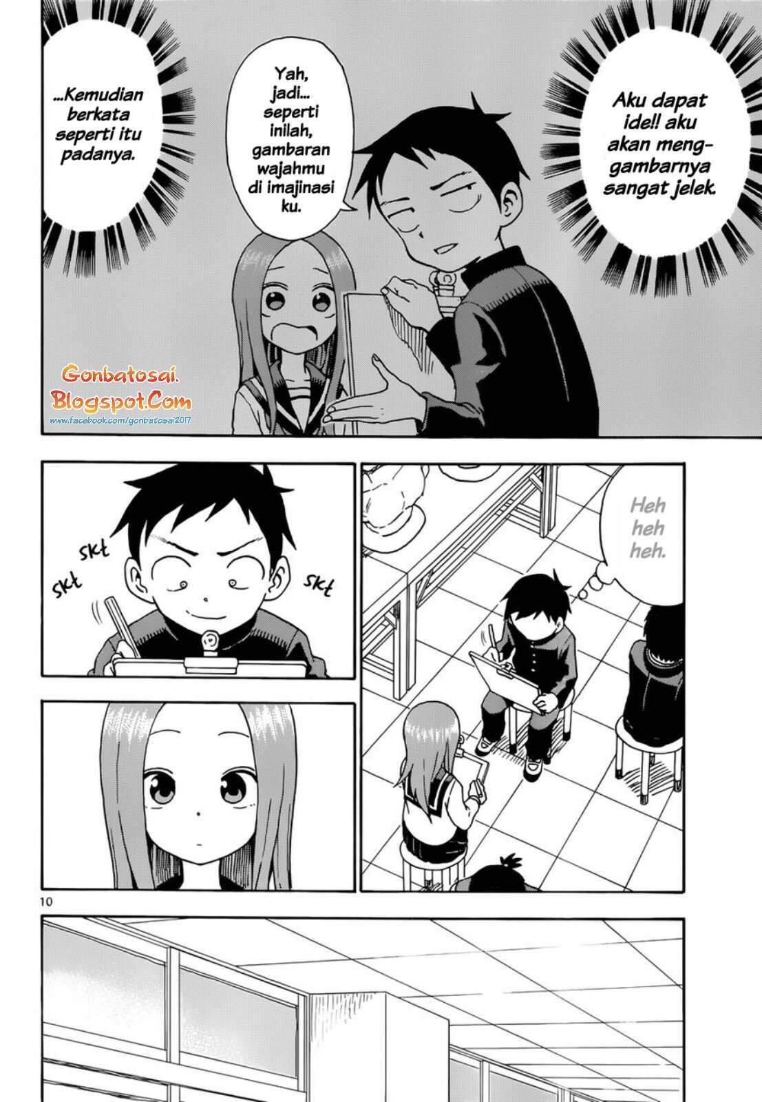 Karakai Jouzu no Takagi-san Chapter 50 Bahasa Indonesia