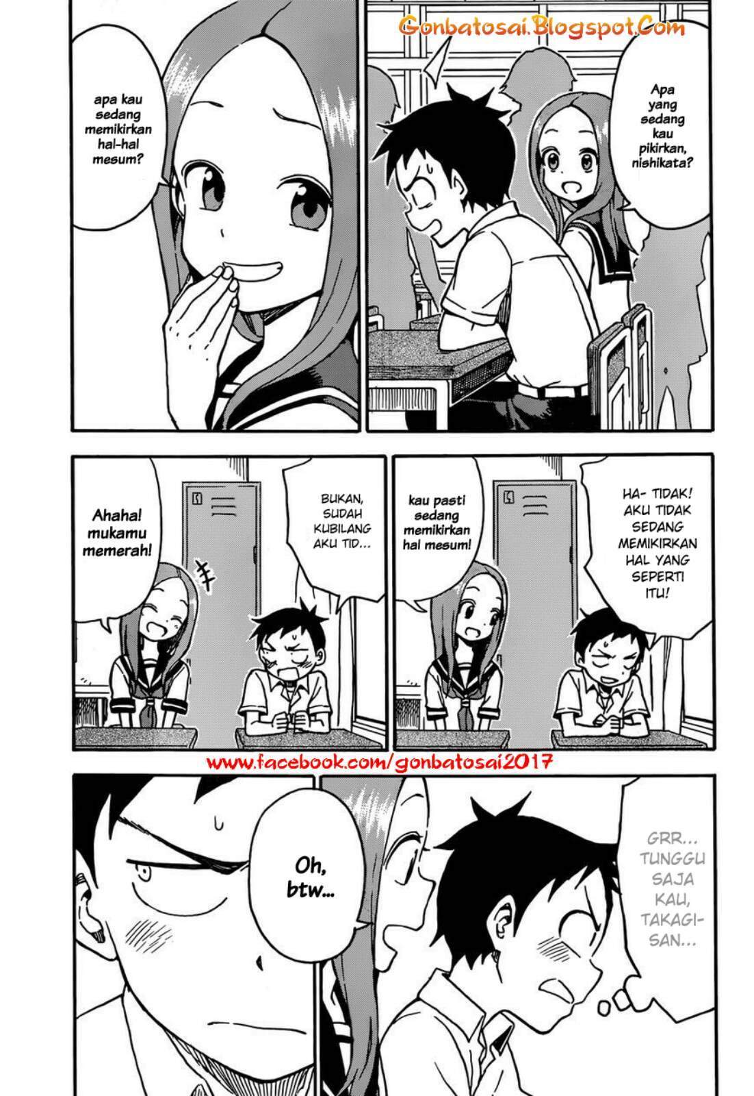 Karakai Jouzu no Takagi-san Chapter 32 Bahasa Indonesia