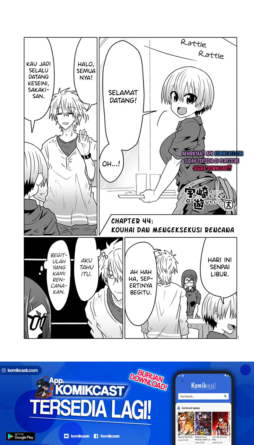 Uzaki-chan wa Asobitai! Chapter 44 Bahasa Indonesia