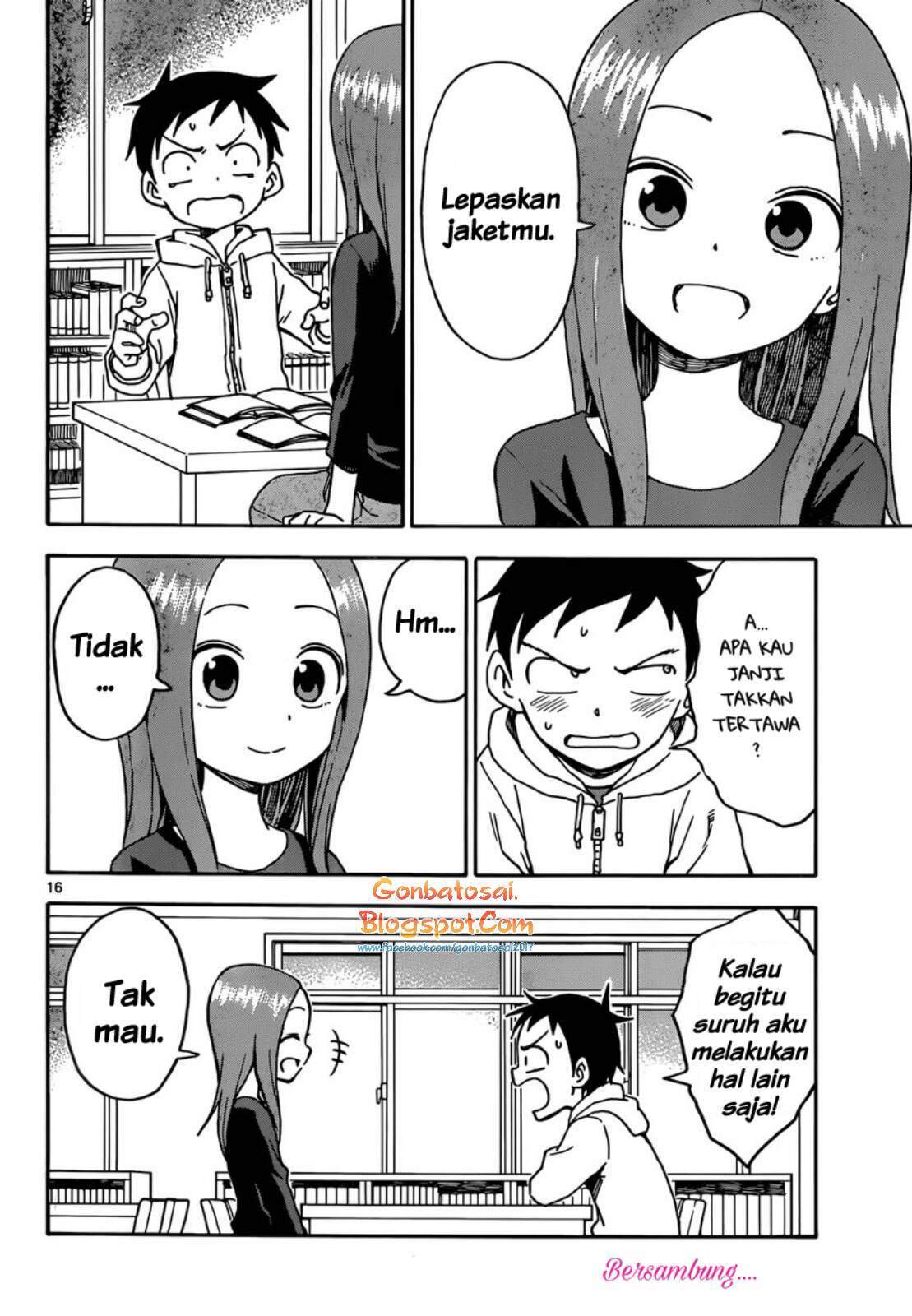 Karakai Jouzu no Takagi-san Chapter 55 Bahasa Indonesia