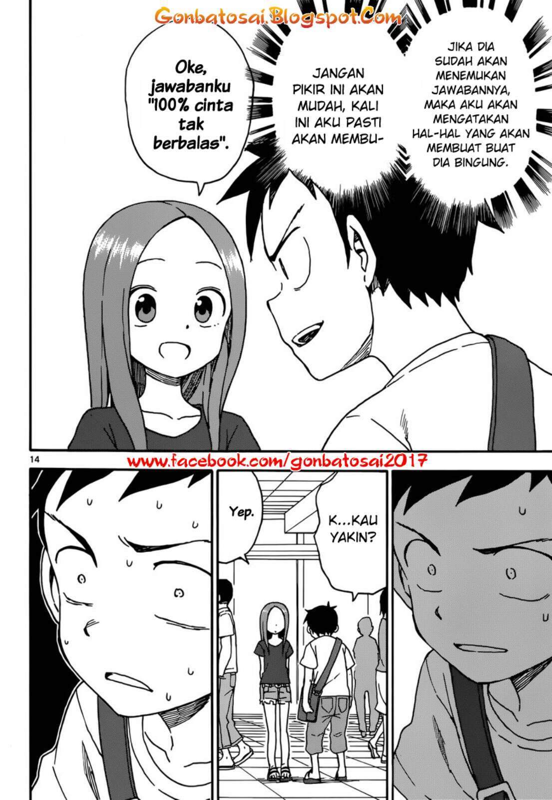 Karakai Jouzu no Takagi-san Chapter 38 Bahasa Indonesia