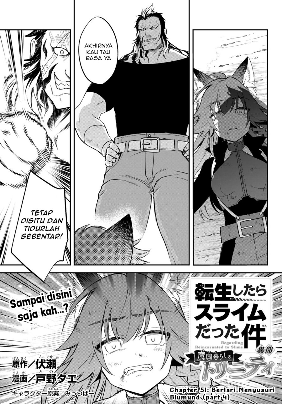 Tensei shitara Slime datta Ken Ibun: Makoku Gurashi no Trinity Chapter 51 Bahasa Indonesia