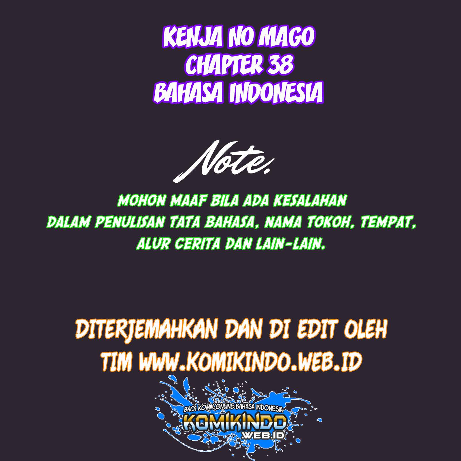 Kenja no Mago Chapter 38 Bahasa Indonesia