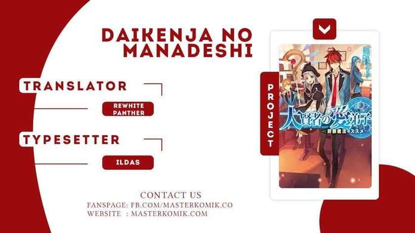 Daikenja no Manadeshi: Bougyo Mahou no Susume Chapter 01.2 Bahasa Indonesia