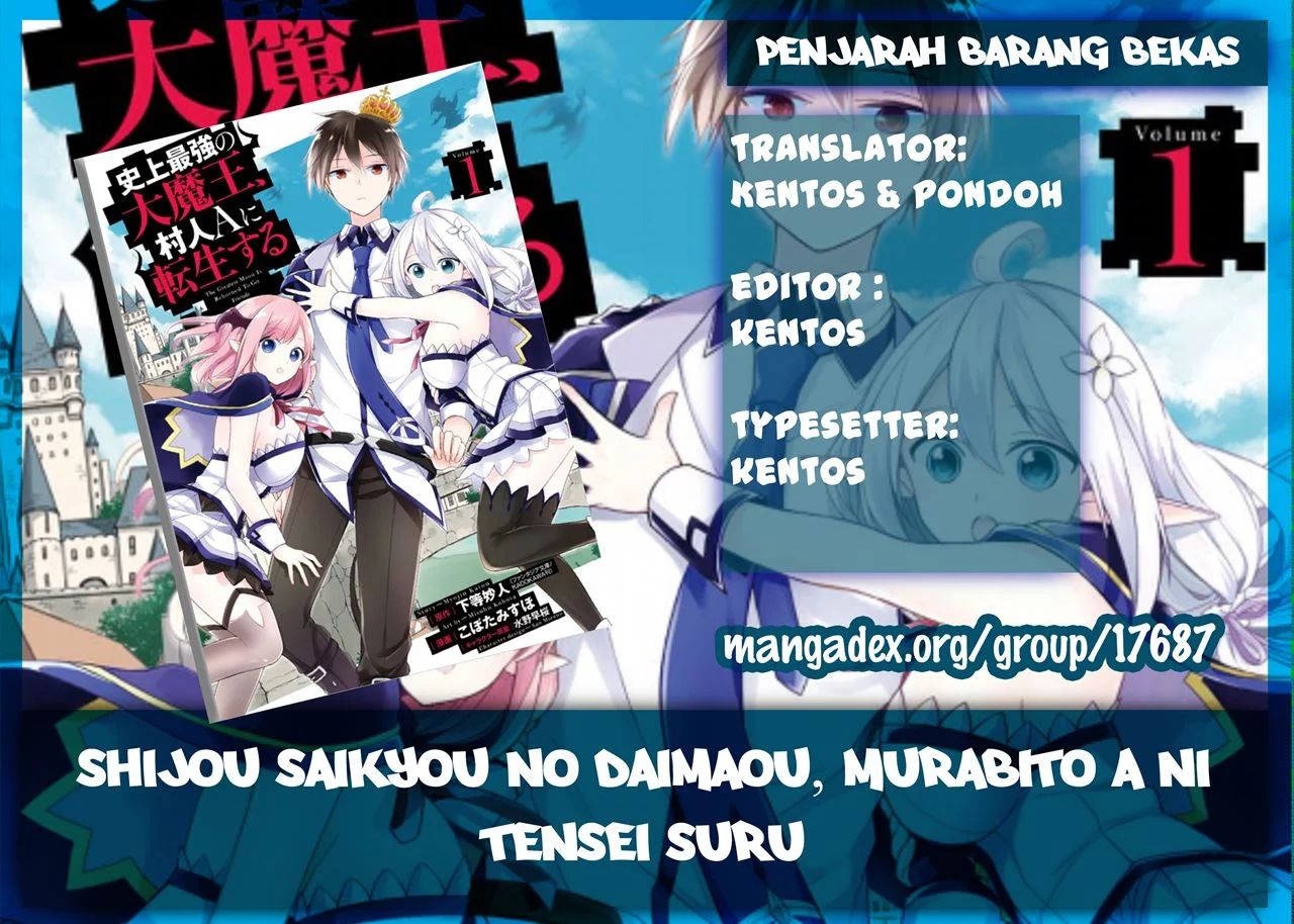 Shijou Saikyou no Daimaou, Murabito A ni Tensei suru Chapter 1-full versi Bahasa Indonesia