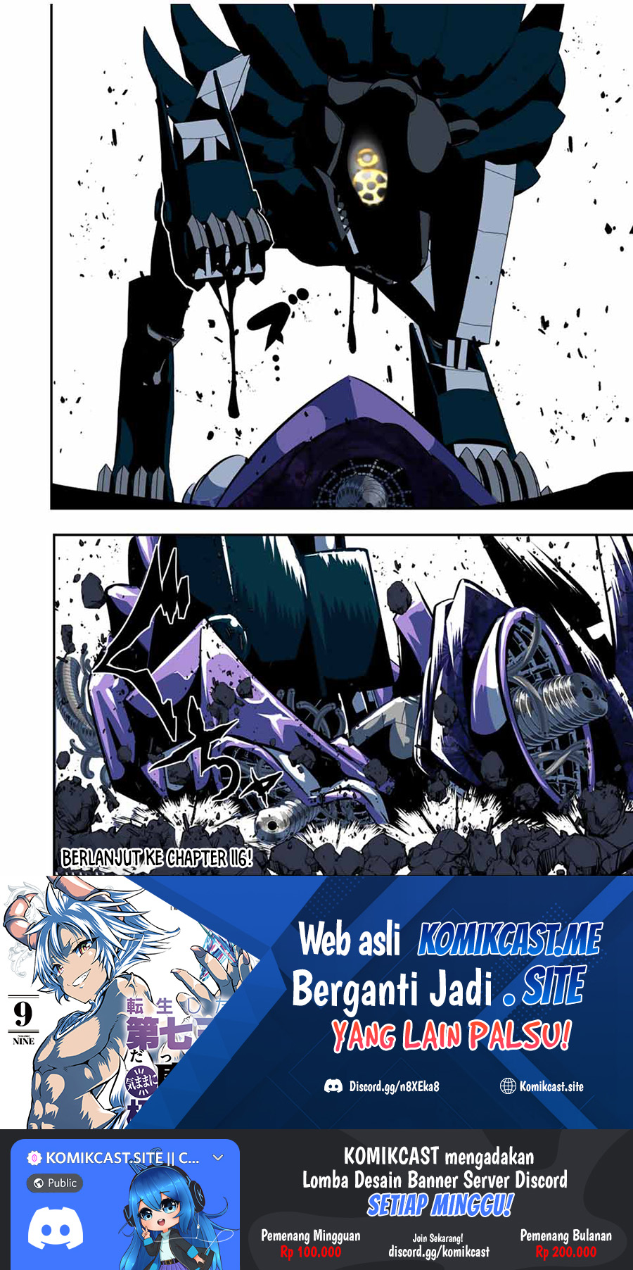 Tensei Shitara dai Nana Ouji dattanode, Kimamani Majutsu o Kiwamemasu Chapter 115 Bahasa Indonesia