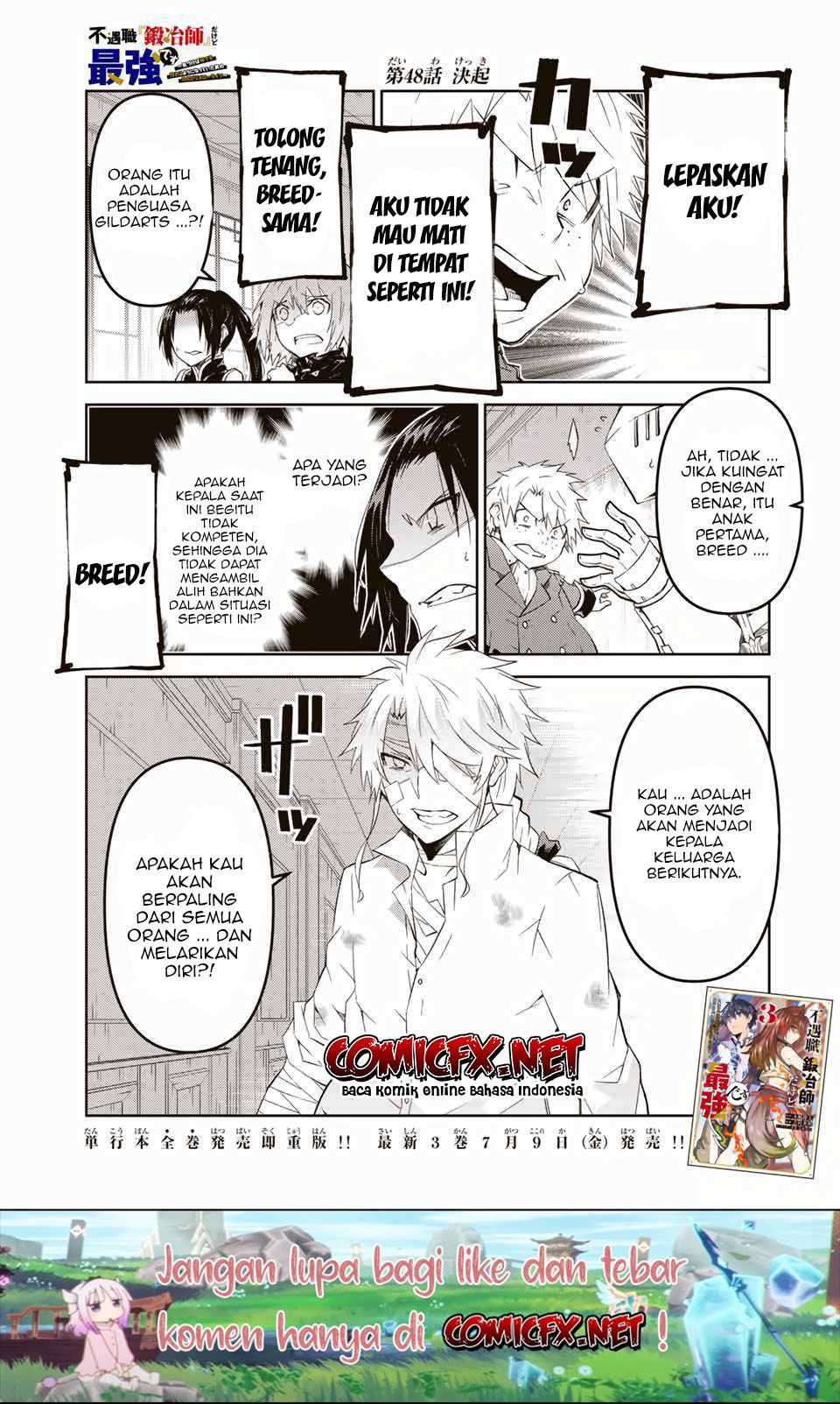 The Weakest Occupation “Blacksmith,” but It’s Actually the Strongest Chapter 48 Bahasa Indonesia