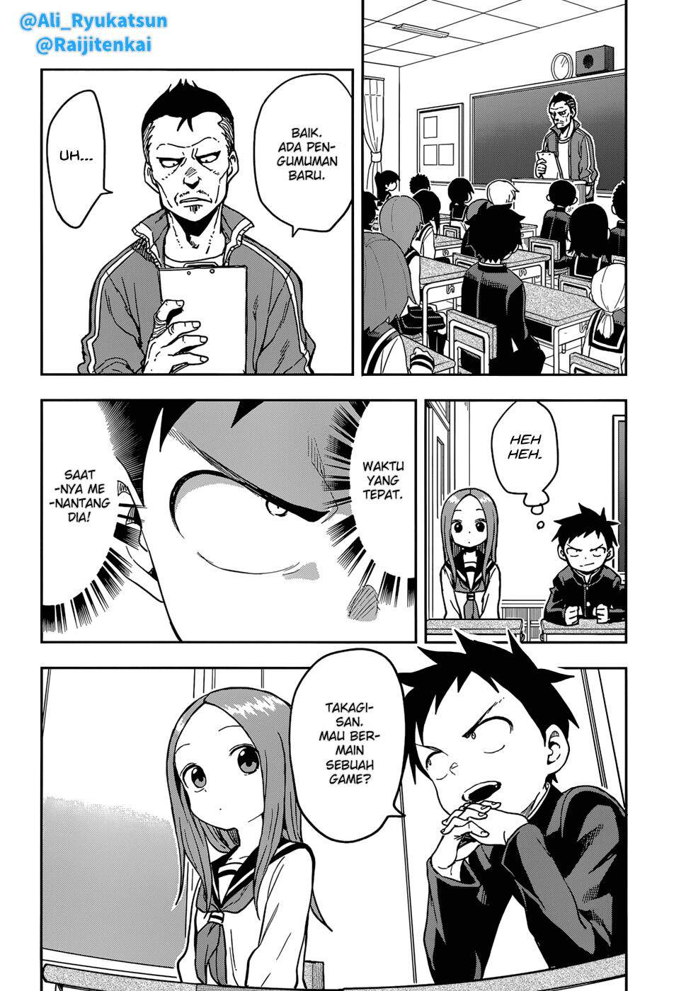 Karakai Jouzu no Takagi-san Chapter 141 Bahasa Indonesia