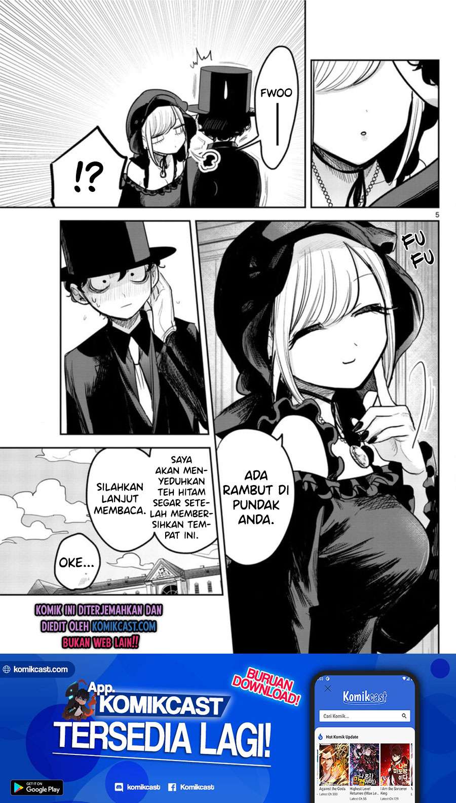 The Duke of Death and his Black Maid Chapter 185.5 Bahasa Indonesia