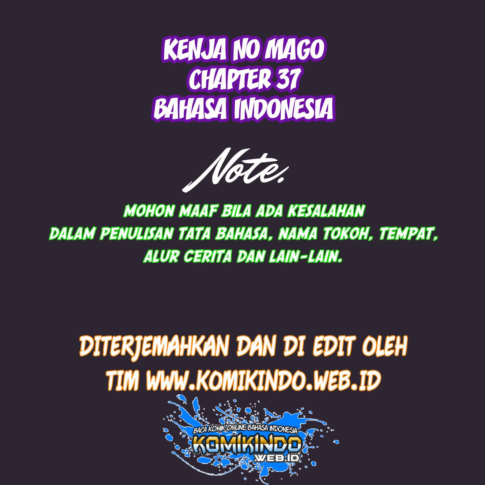Kenja no Mago Chapter 37 Bahasa Indonesia