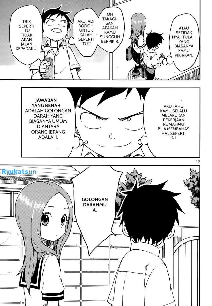 Karakai Jouzu no Takagi-san Chapter 90 Bahasa Indonesia