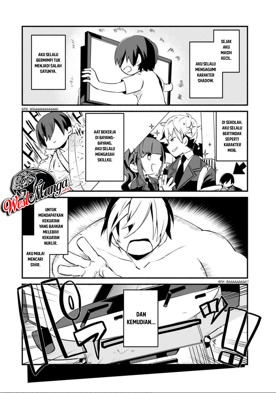 Kage no Jitsuryokusha ni Naritakute! Shadow Gaiden Chapter 01 Bahasa Indonesia