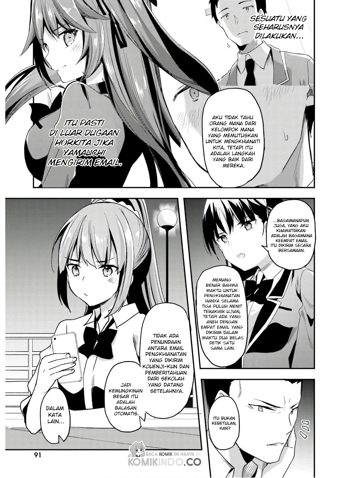 Youkoso Jitsuryoku Shijou Shugi no Kyoushitsu e Chapter 50 Bahasa Indonesia