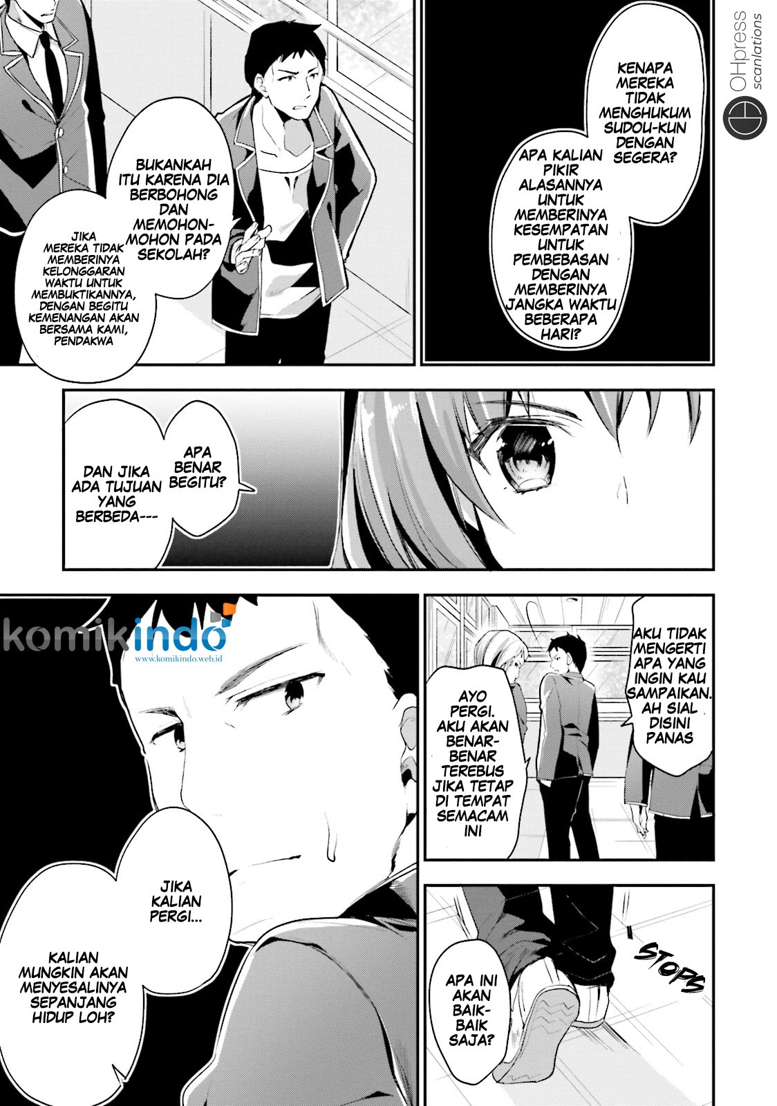 Youkoso Jitsuryoku Shijou Shugi no Kyoushitsu e Chapter 14 Bahasa Indonesia