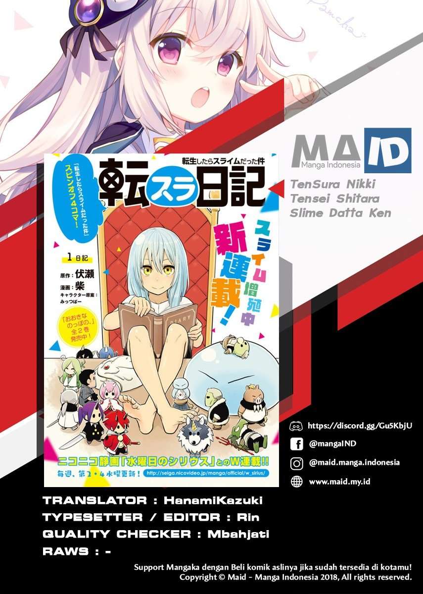 Tensura Nikki Tensei Shitara Slime Datta Ken Chapter 01.2 Bahasa Indonesia