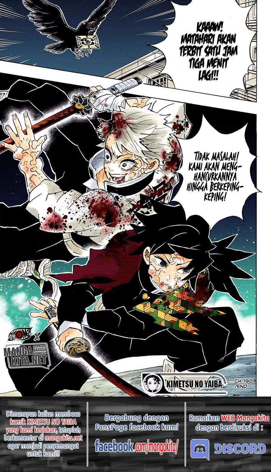 Kimetsu no Yaiba Chapter 190 warna Bahasa Indonesia