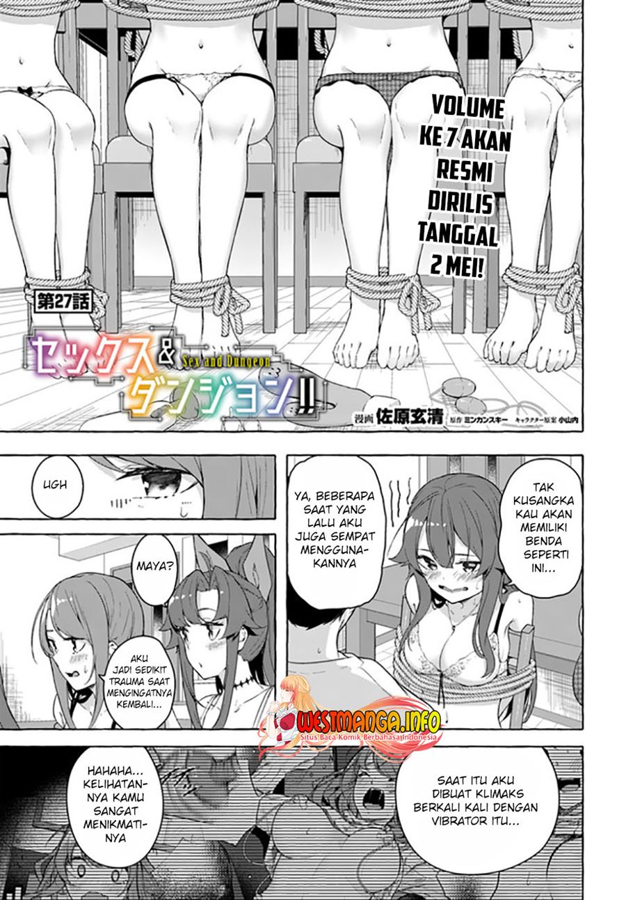 Sekkusu and danjon! ~ Wagaya no chika ni, H kaisū = reberu no danjon ga shutsugen shita?! Chapter 27 Bahasa Indonesia