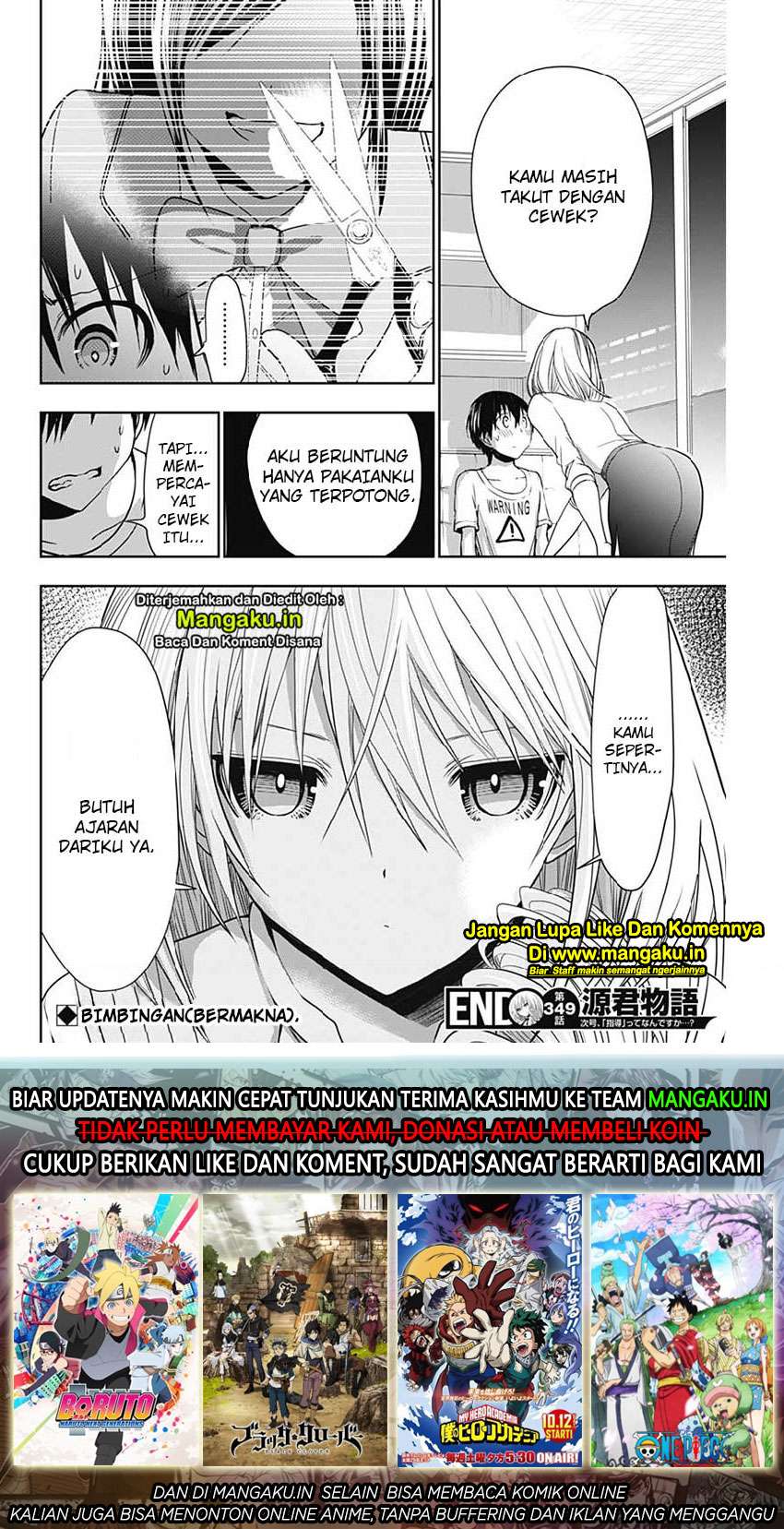 Minamoto-kun Monogatari Chapter 349 Bahasa Indonesia