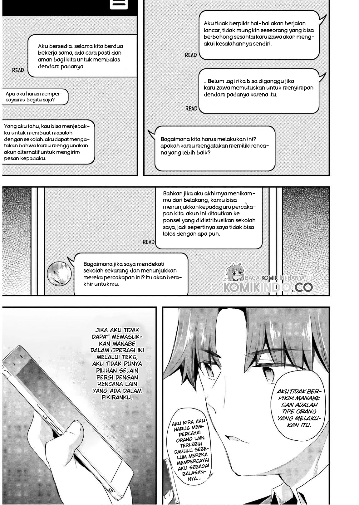 Youkoso Jitsuryoku Shijou Shugi no Kyoushitsu e Chapter 43 Bahasa Indonesia