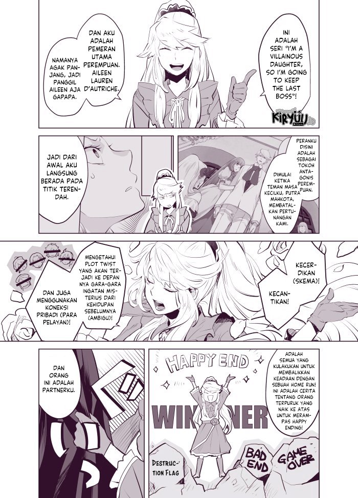 I’m a Villainous Daughter so I’m going to keep the Last Boss Chapter 13.5 Bahasa Indonesia