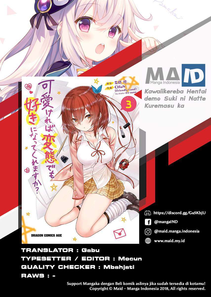 Kawaiikereba Hentai demo Suki ni Natte Kuremasu ka? Chapter 21 Bahasa Indonesia