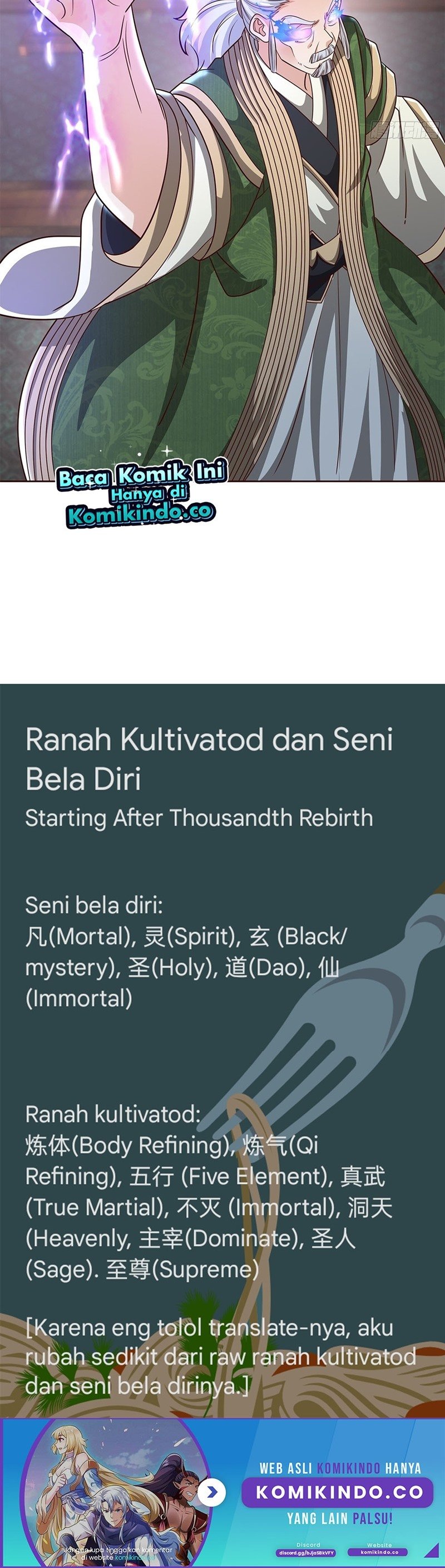 Starting After Thousandth Rebirth Chapter 16 Bahasa Indonesia