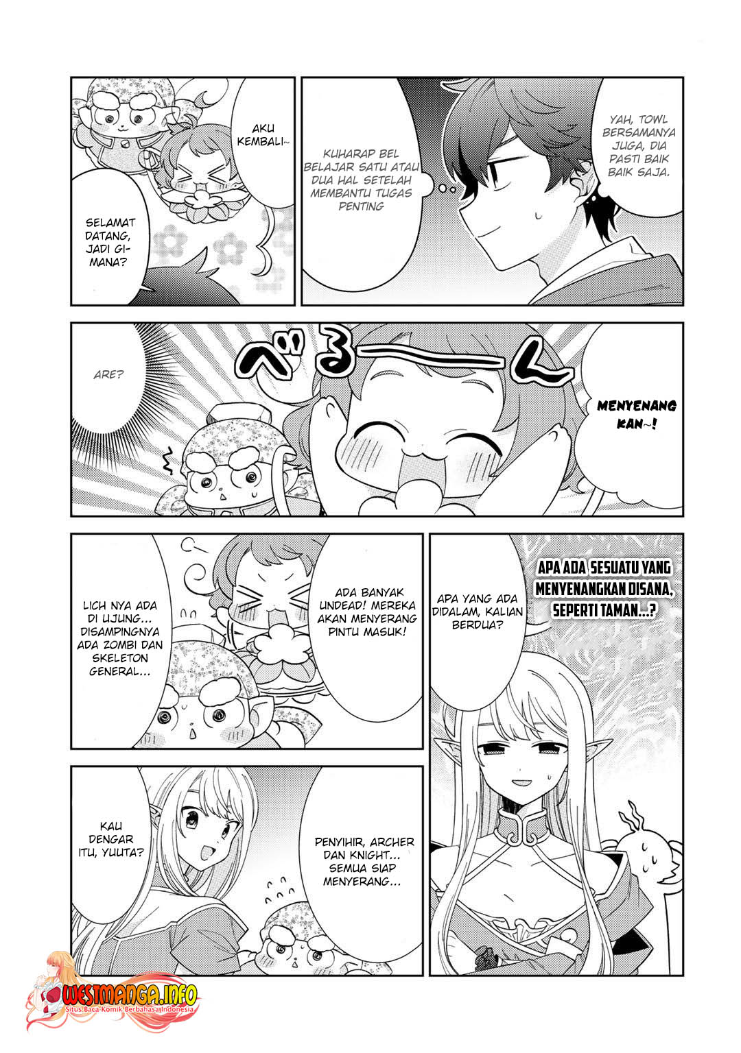 Seirei-tachi no Rakuen to Risou no Isekai Seikatsu Chapter 28 Bahasa Indonesia