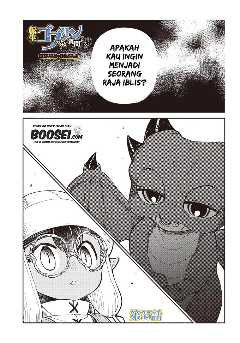 Tensei Goblin da kedo Shitsumon aru? Chapter 35 Bahasa Indonesia