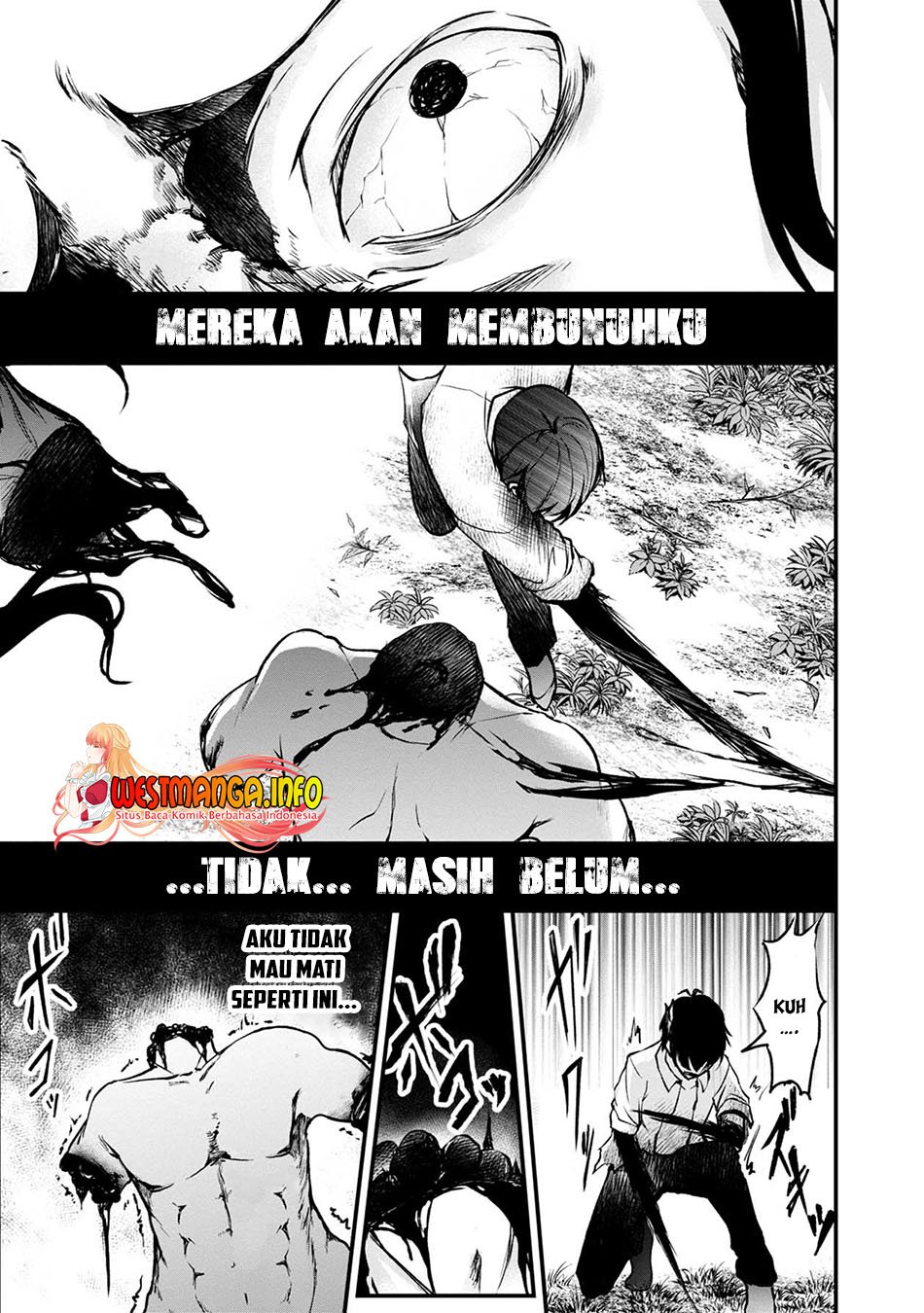 Namae no nai Kaibutsu: Kumo to Shoujo to Ryouki Satsujin Chapter 49 Bahasa Indonesia