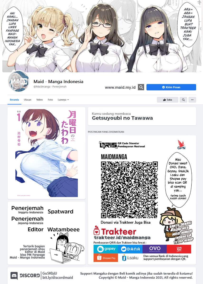 Getsuyoubi no Tawawa Chapter 15 Bahasa Indonesia