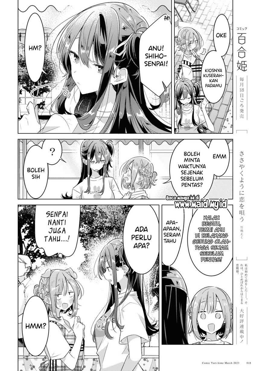 Sasayaku You ni Koi o Utau Chapter 38 Bahasa Indonesia