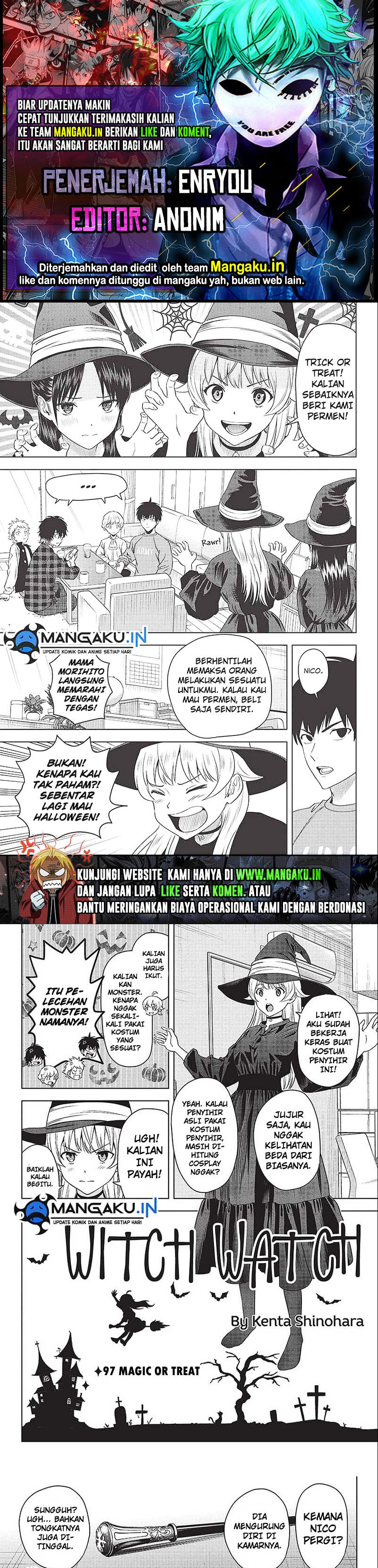 Witch Watch Chapter 97 Bahasa Indonesia