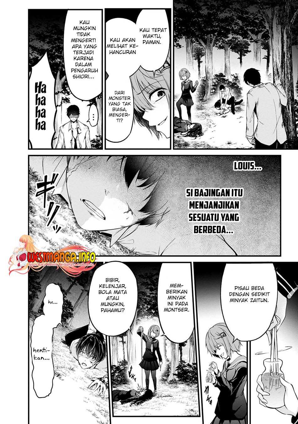 Namae no nai Kaibutsu: Kumo to Shoujo to Ryouki Satsujin Chapter 42 Bahasa Indonesia