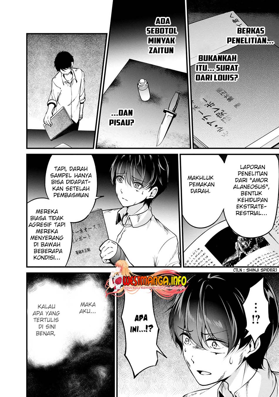 Namae no nai Kaibutsu: Kumo to Shoujo to Ryouki Satsujin Chapter 45 Bahasa Indonesia