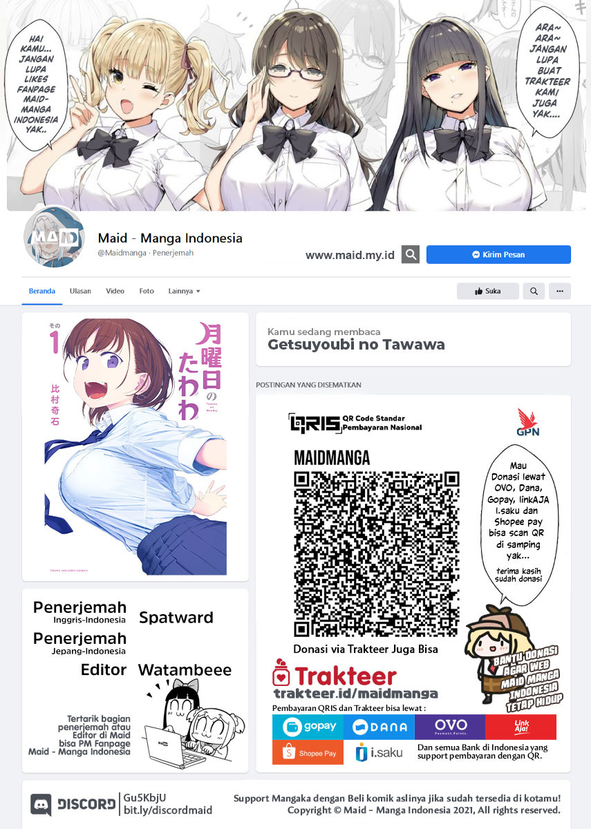 Getsuyoubi no Tawawa Chapter 20 Bahasa Indonesia