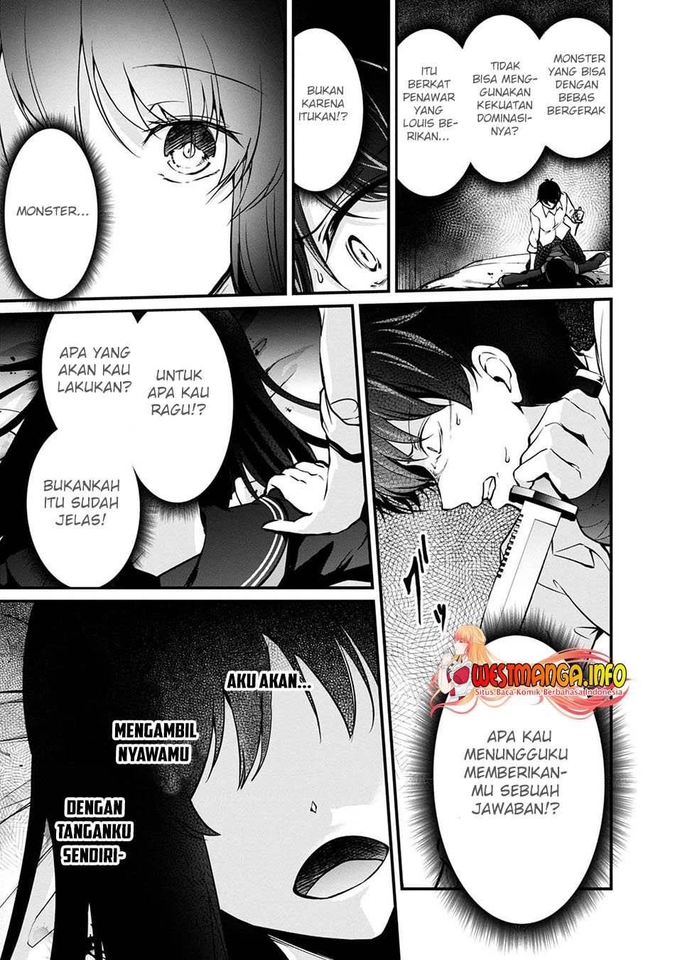 Namae no nai Kaibutsu: Kumo to Shoujo to Ryouki Satsujin Chapter 45 Bahasa Indonesia