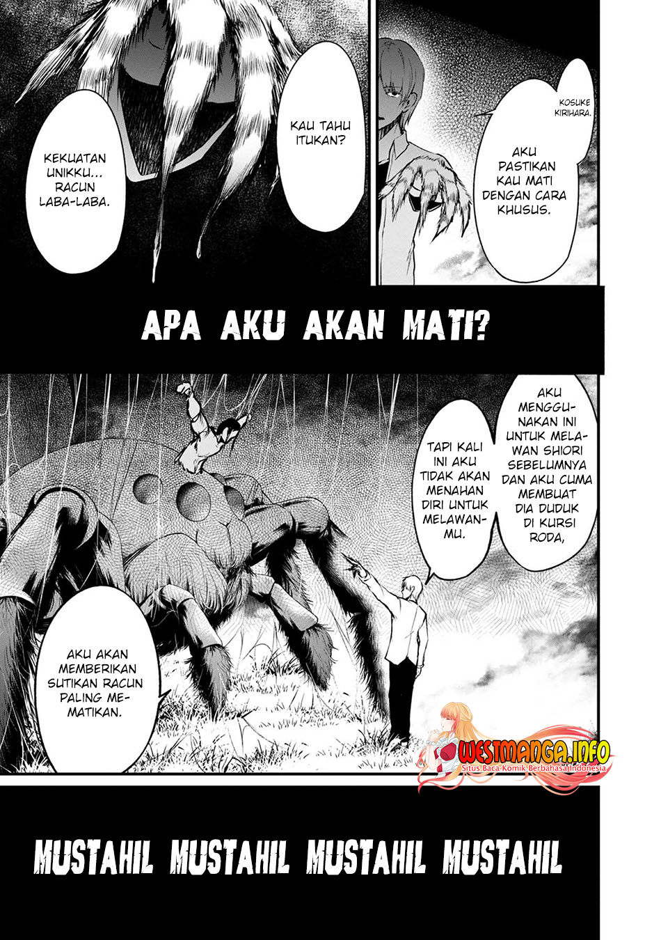 Namae no nai Kaibutsu: Kumo to Shoujo to Ryouki Satsujin Chapter 48 Bahasa Indonesia