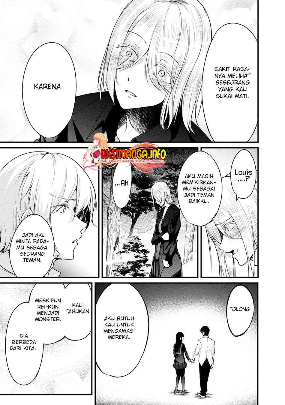 Namae no nai Kaibutsu: Kumo to Shoujo to Ryouki Satsujin Chapter 47 Bahasa Indonesia