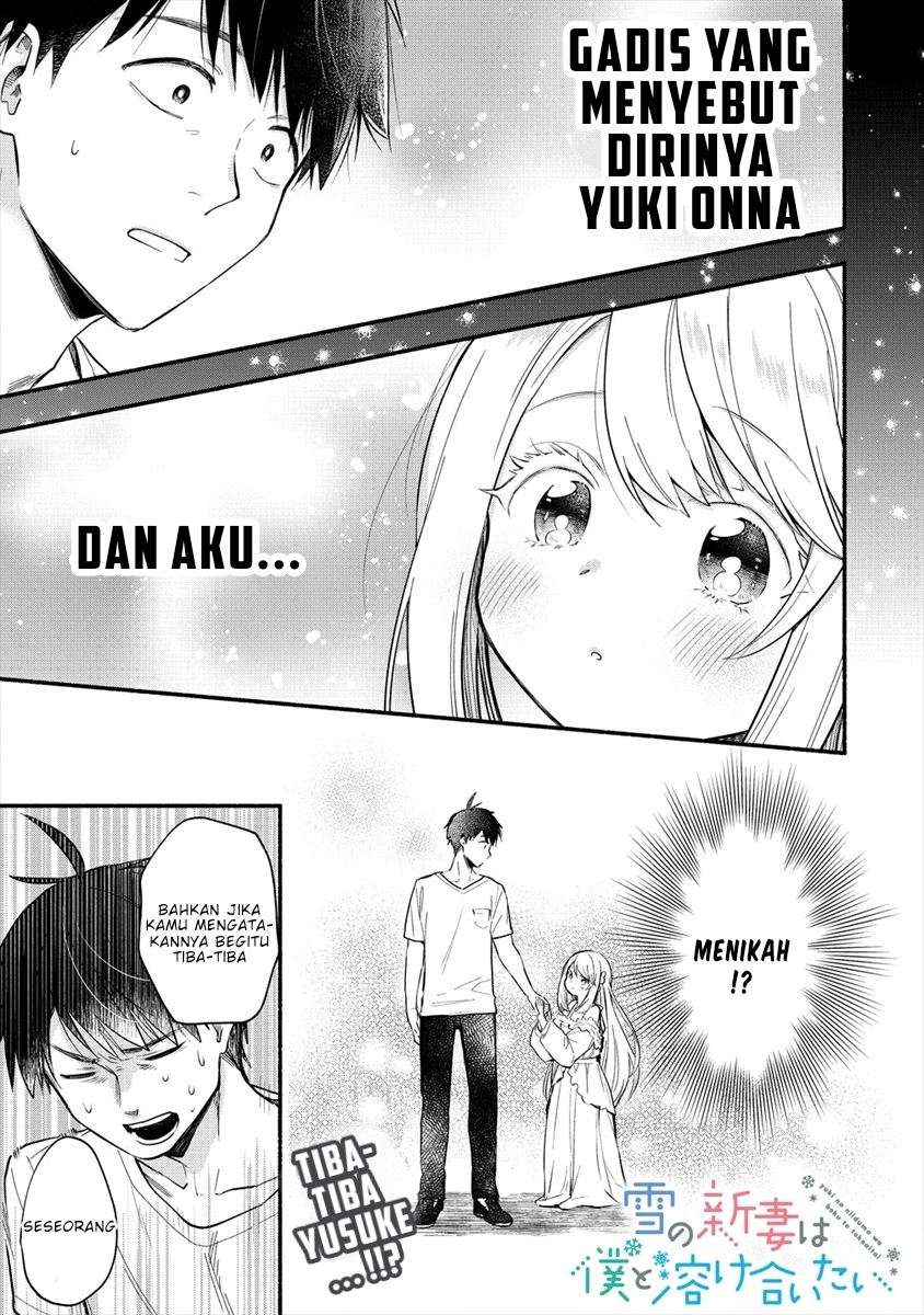 Yuki no Niiduma wa Boku to Tokeaitai Chapter 2.1 Bahasa Indonesia