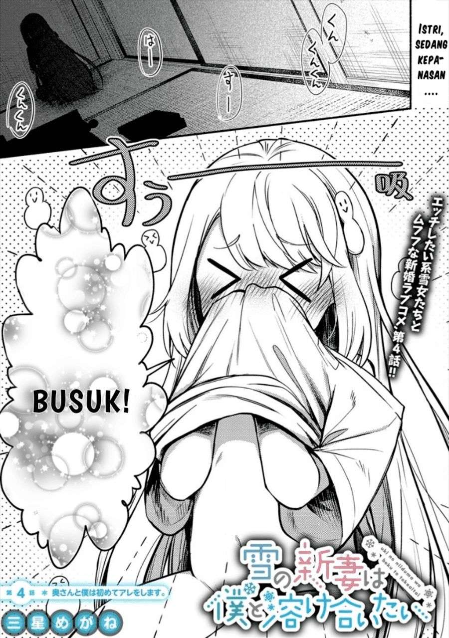 Yuki no Niiduma wa Boku to Tokeaitai Chapter 4 Bahasa Indonesia