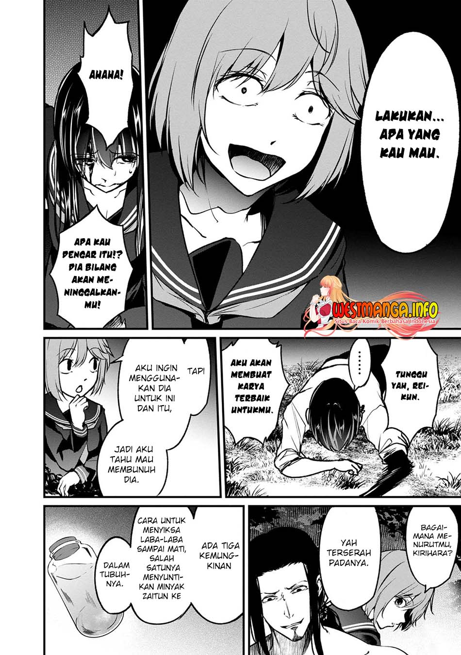 Namae no nai Kaibutsu: Kumo to Shoujo to Ryouki Satsujin Chapter 48 Bahasa Indonesia