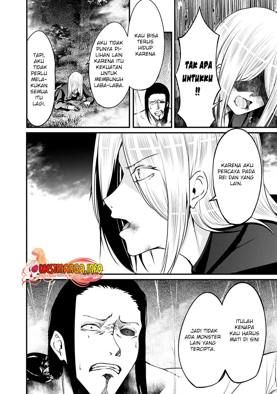 Namae no nai Kaibutsu: Kumo to Shoujo to Ryouki Satsujin Chapter 48 Bahasa Indonesia