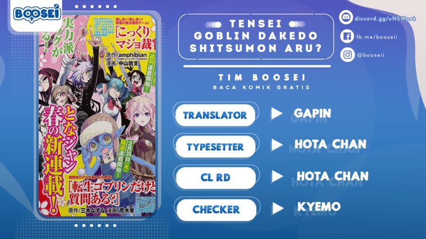 Tensei Goblin da kedo Shitsumon aru? Chapter 19 Bahasa Indonesia