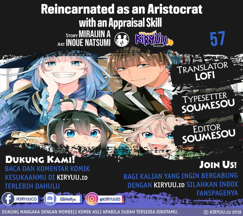 Reincarnated as an Aristocrat with an Appraisal Chapter 57 Bahasa Indonesia