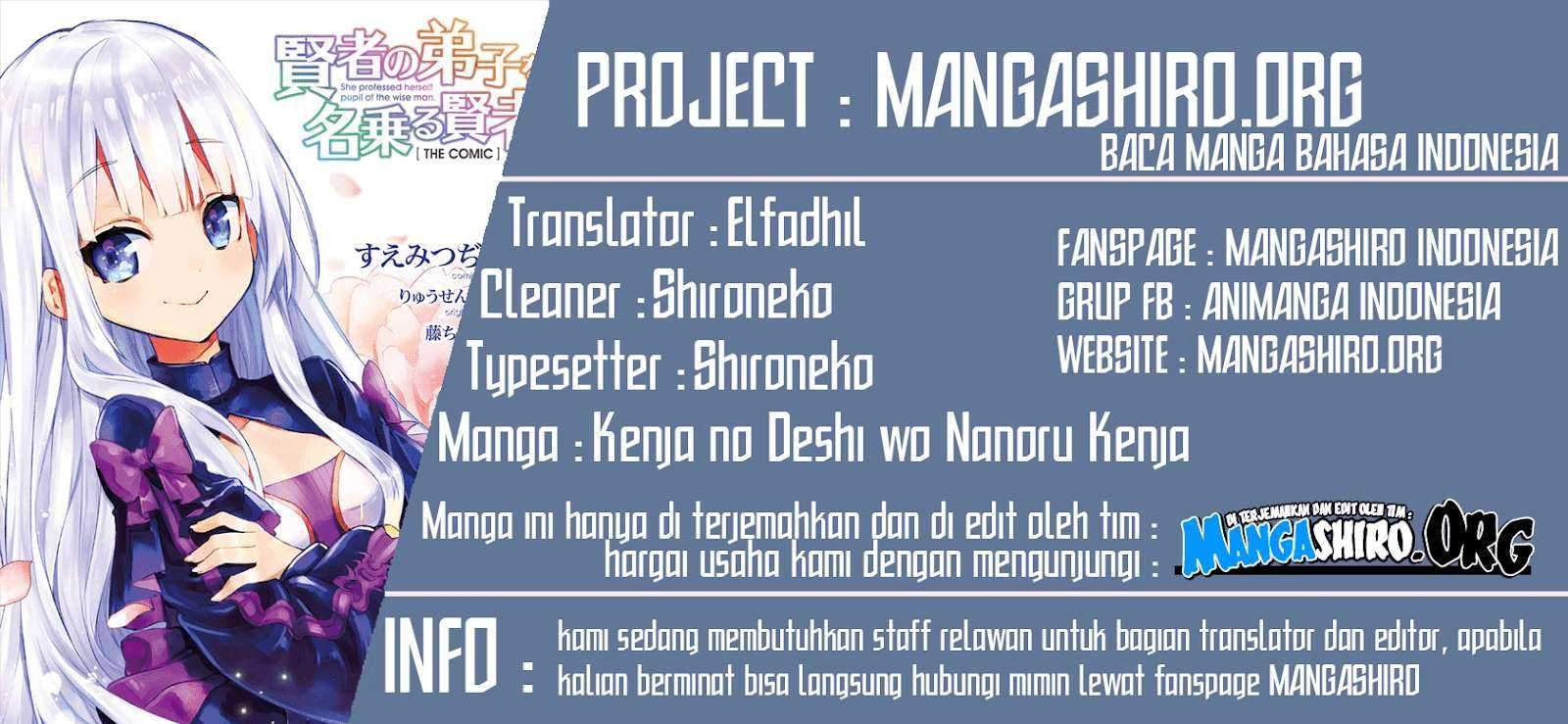 Kenja no Deshi wo Nanoru Kenja The Comic Chapter 36 Bahasa Indonesia