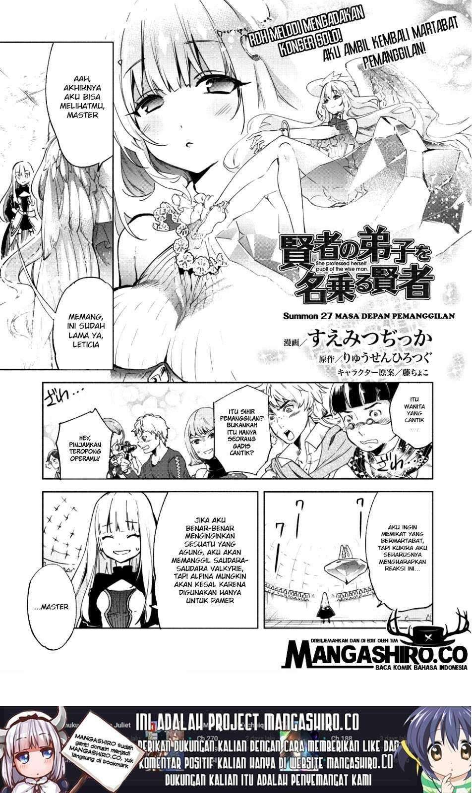 Kenja no Deshi wo Nanoru Kenja The Comic Chapter 27 Bahasa Indonesia