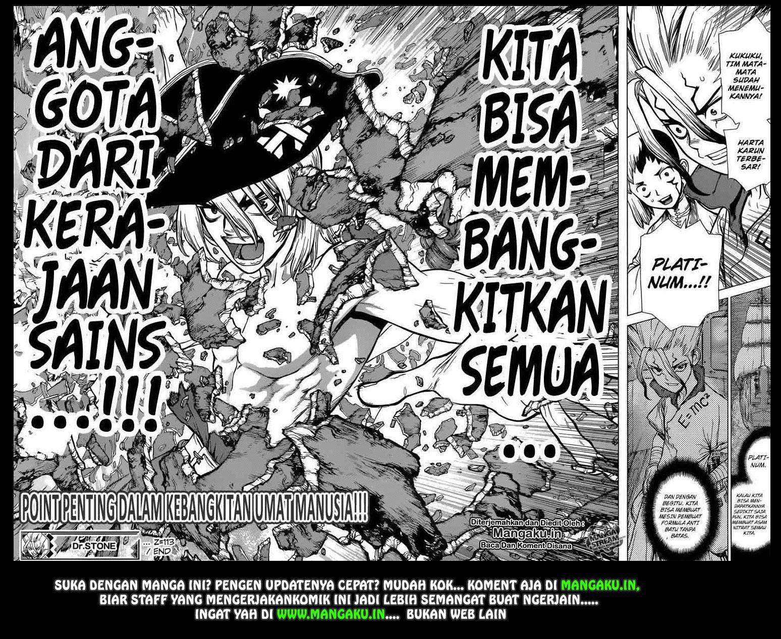 Dr. Stone Chapter 113 Bahasa Indonesia