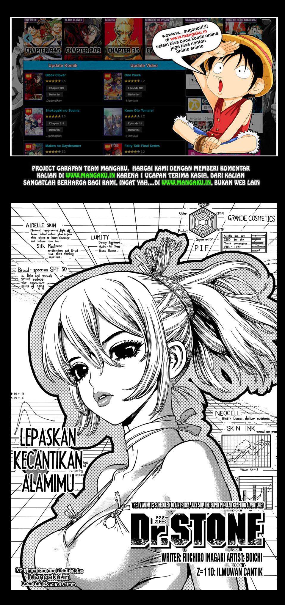 Dr. Stone Chapter 110 Bahasa Indonesia